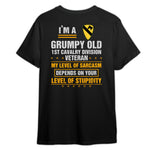 Veteran Custom Shirt I'm A Grumpy Old Army Division Personalized Gift