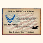 U.S Veteran Custom Poster Proudly Served Personalized Gift