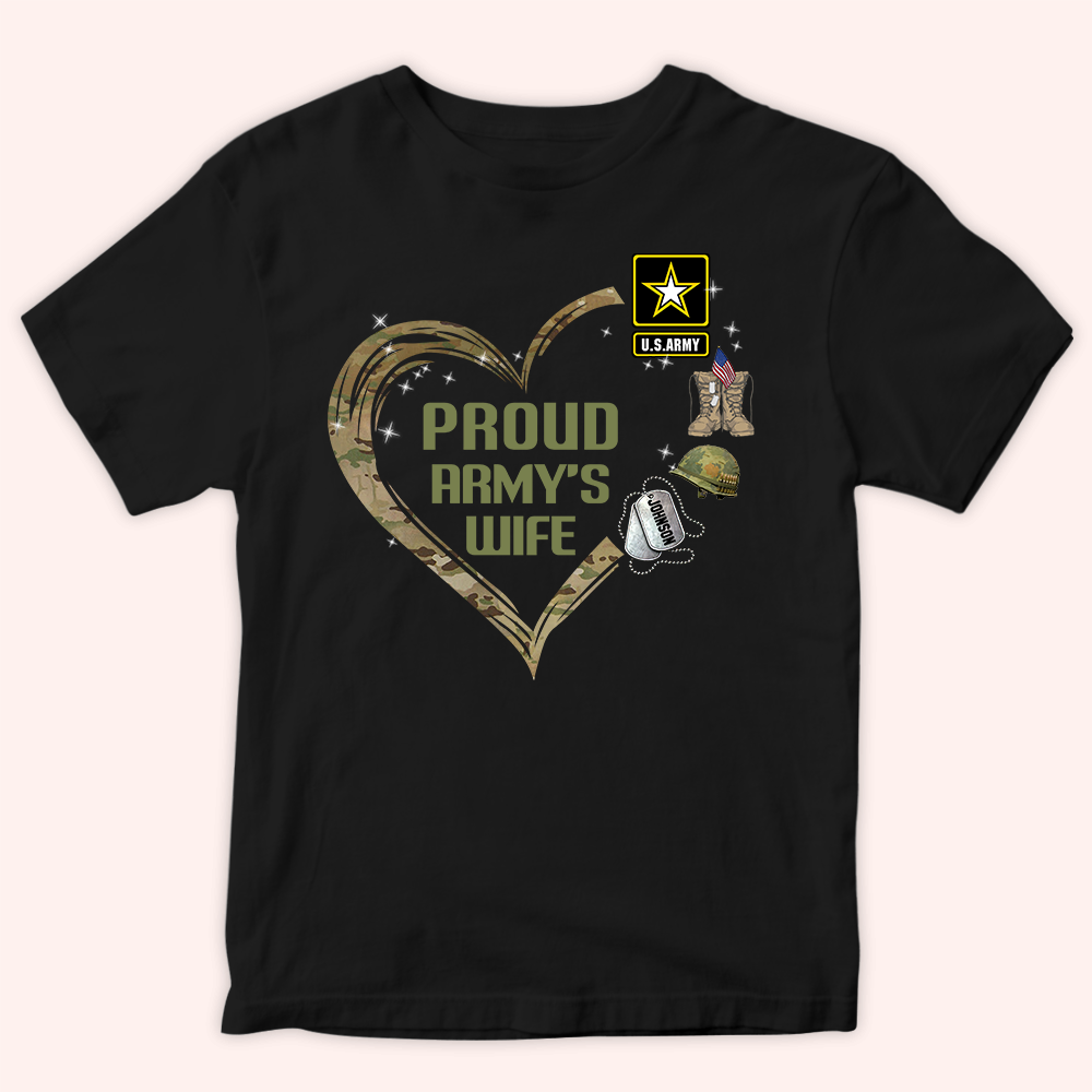 Veteran Custom Shirt Proud Army's Daughter Personalized Gift for Father's Day