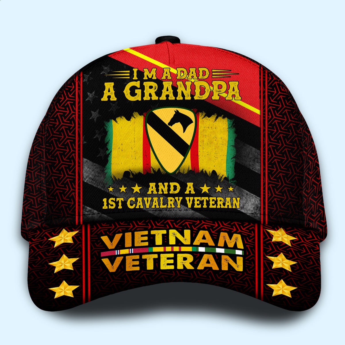 Vietnam Veteran Custom Cap I'm A Dad A Grandpa And A Vietnam Veteran Personalized Gift