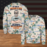 Veteran Custom All Over Printed Shirt My Time In Uniform Is Over But Being A Veteran Never Ends Personalized Gift