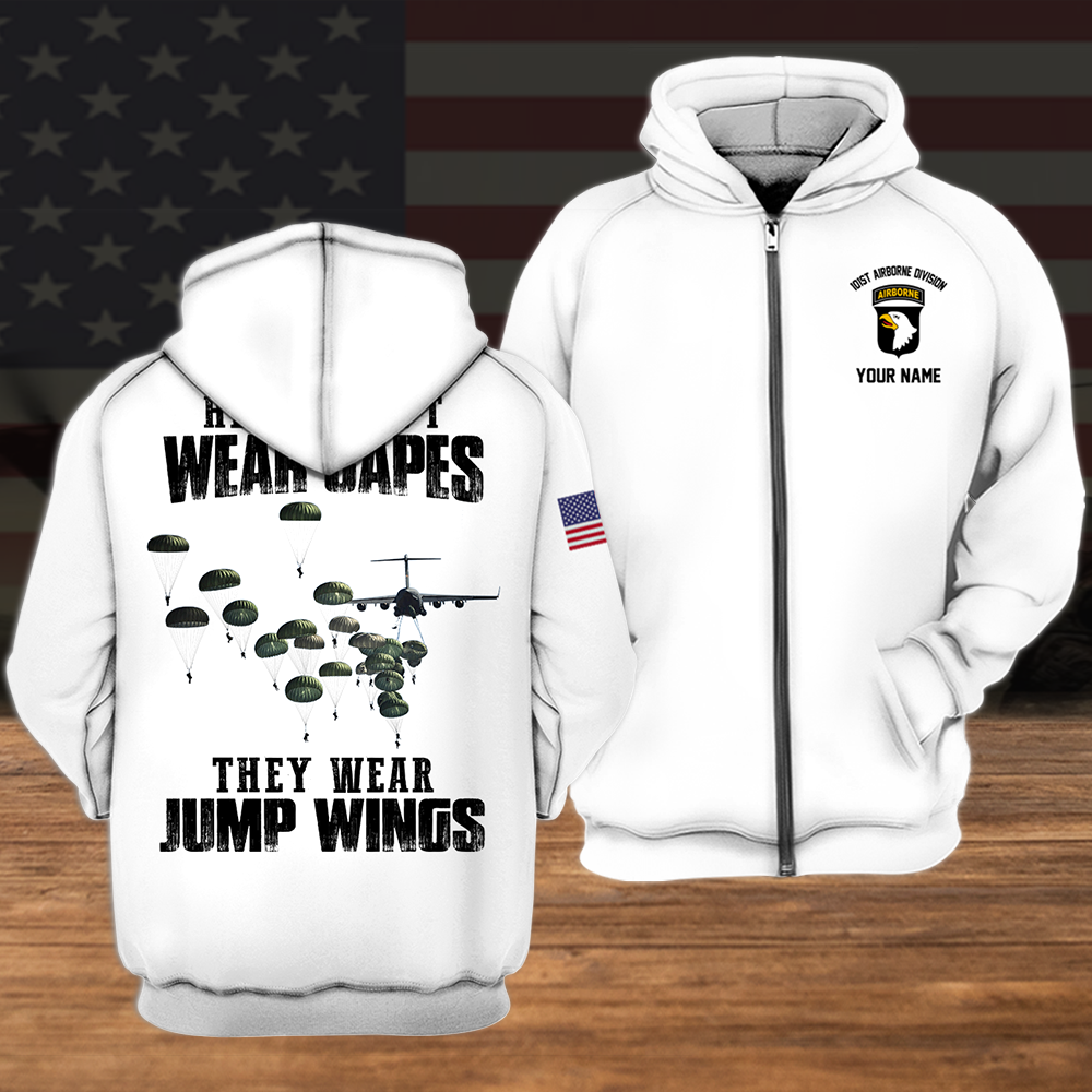 AirBonre Veteran Custom All Over Printed Shirt Heroes Don't Wear Capes They Wear Jump Wings Personalized Gift