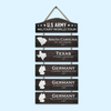 Veteran Custom Woodens Sign Military World Tour Personalized Gift