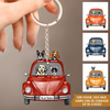 Dog Custom Keychain Dogs And Bug Car Personalized Gift