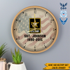 Veteran Custom Clock Proudly Served Personalized Gift