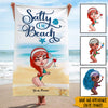 Bestie Custom Beach Towel Salty Lil Beach Personalized Gift