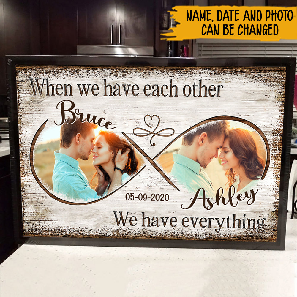 Couple Custom Poster When We Have Each Other We Have Everything Personalized Anniversary Gift