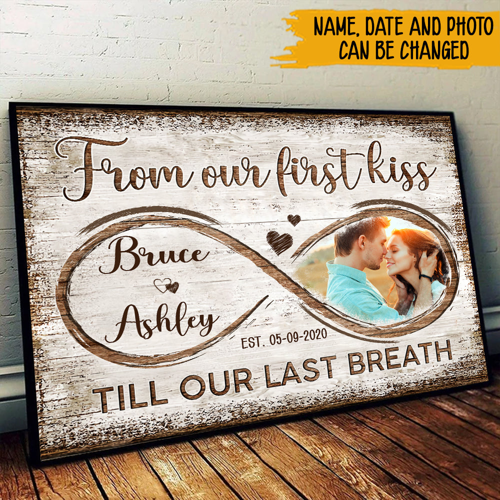 Couple Custom Poster From Our First Kiss Till Our Last Breath Personalized Gift For Him Her