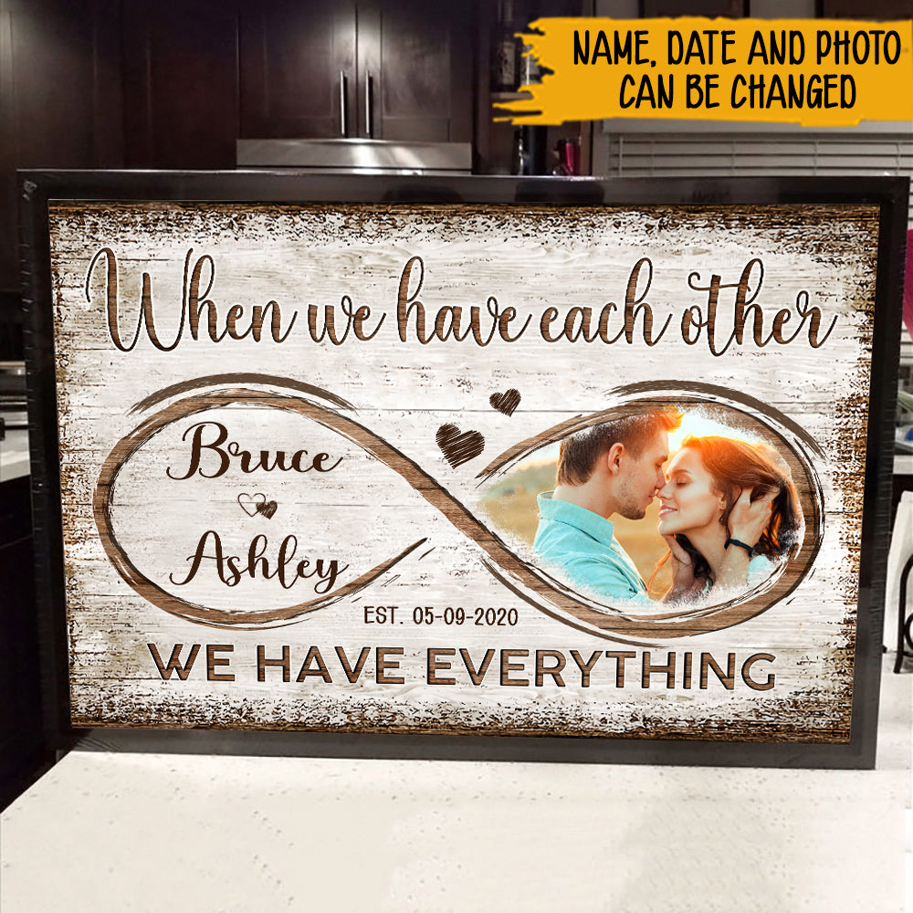 Couple Custom Poster When We Have Each Other We Have Everything Personalized Anniversary Gift