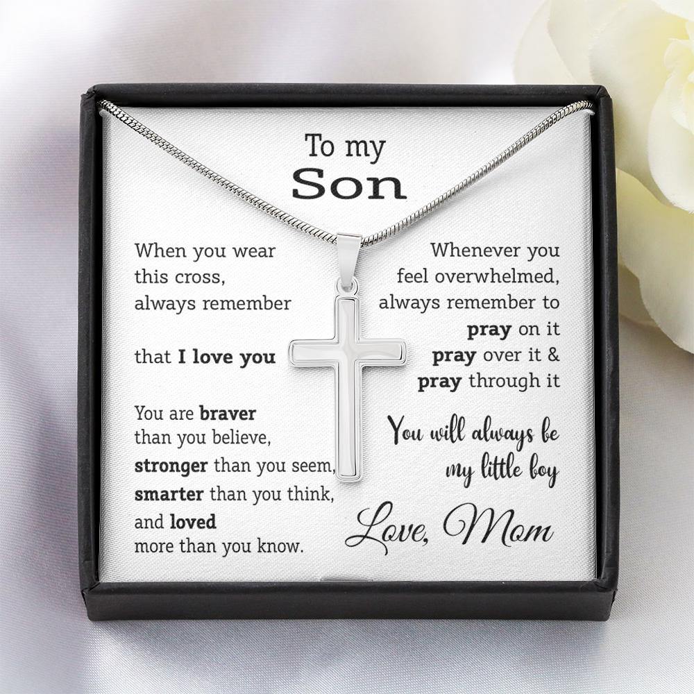 Mom Custom Necklace To My Son You Will Always Be My Little Boy Personalized Gift - PERSONAL84