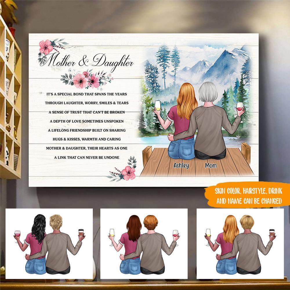 Mother Custom Poster Mother And Daughter A Link That Can Never Be Undone Personalized Gift - PERSONAL84