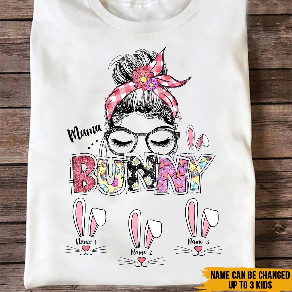Mother Custom T Shirt Easter Day Mama Bunny Personalized Gift - PERSONAL84