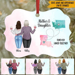 Mother Daughter Christmas Custom Ornament Mother Daughter Forever Linked Together Personalized Gift - PERSONAL84