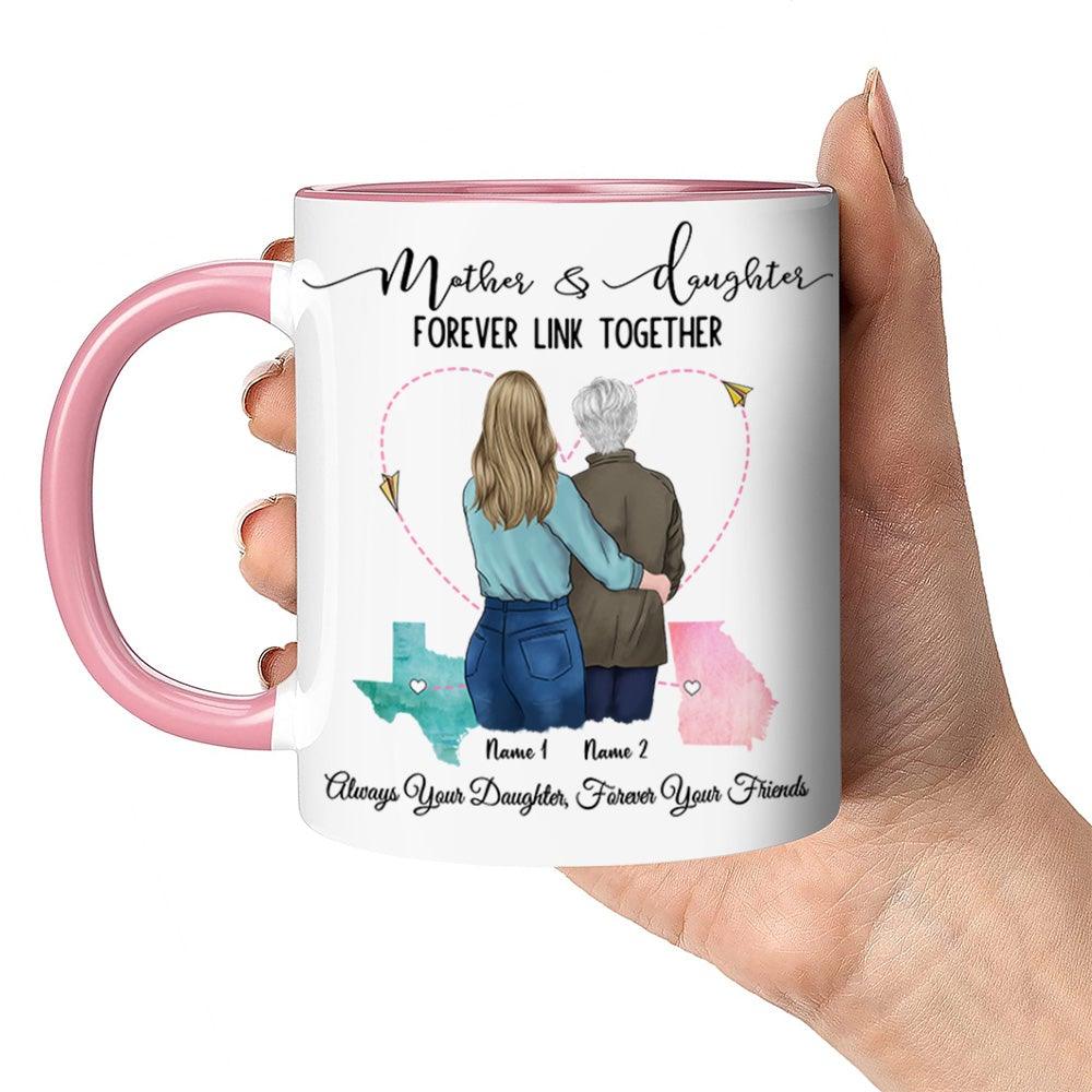 Mother Daughter Custom Mug The Love Between Mother And Daughter Knows No Distance Personalized Long Distance Gift - PERSONAL84