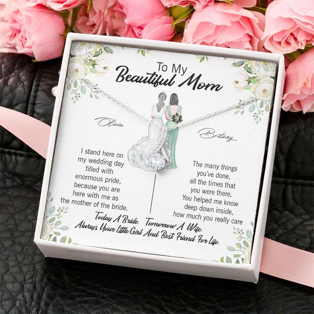 Mother Of The Bride Custom Alluring Beauty Necklace Best Friend For Life Personalized Gift From Bride - PERSONAL84