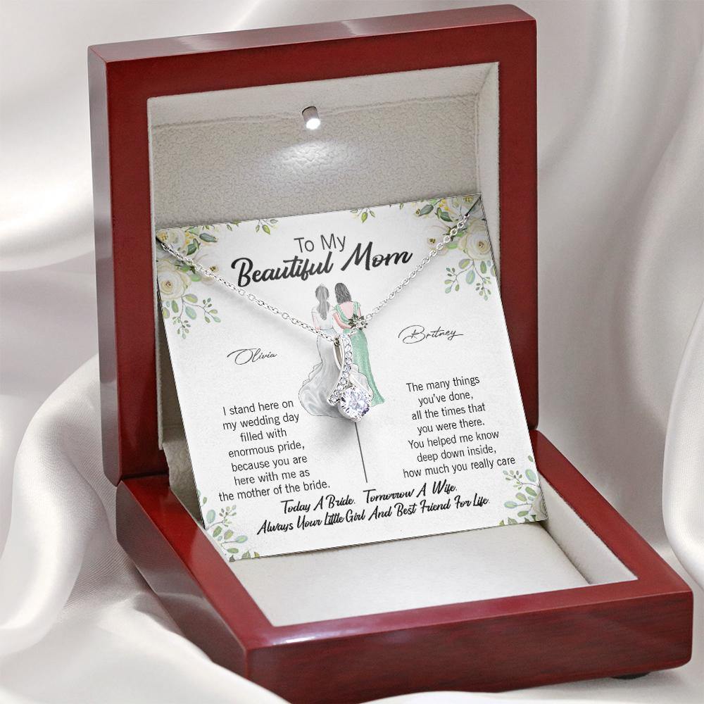 Mother Of The Bride Custom Alluring Beauty Necklace Best Friend For Life Personalized Gift From Bride - PERSONAL84