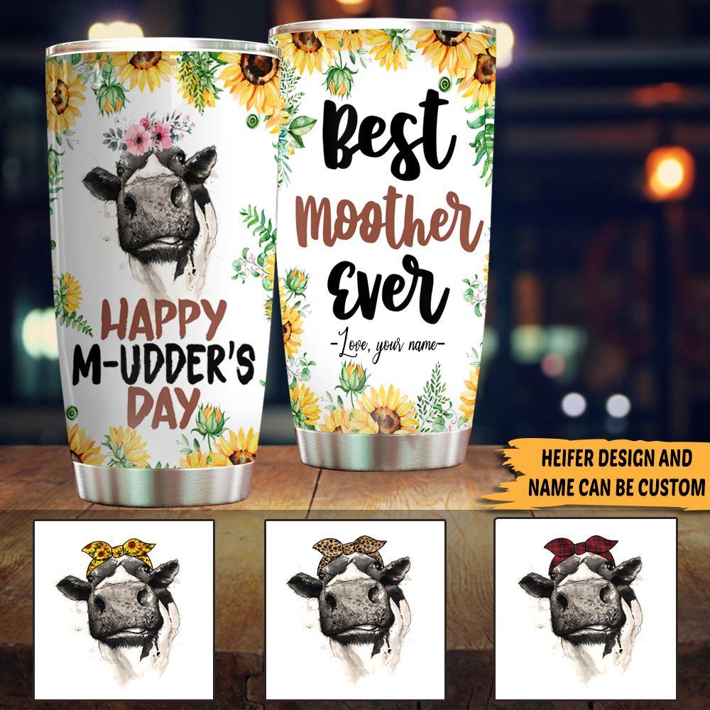 Mother's Day Cusom Tumbler Happy Mudder's Day Funny Heifer Cow Personalized Gift - PERSONAL84