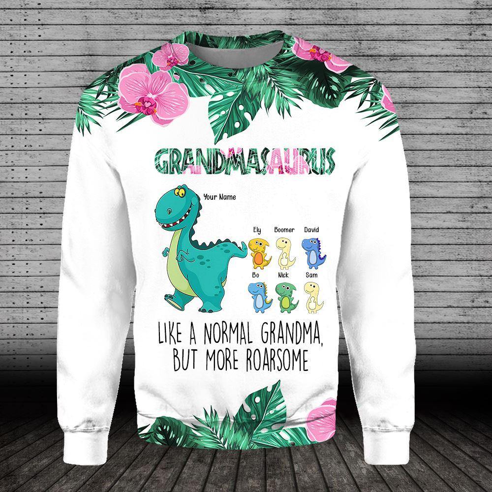 Mother's Day Custom All Over Print Shirt Mamasaurus Like A Normal Mama More Rawr-some Personalized Gift - PERSONAL84