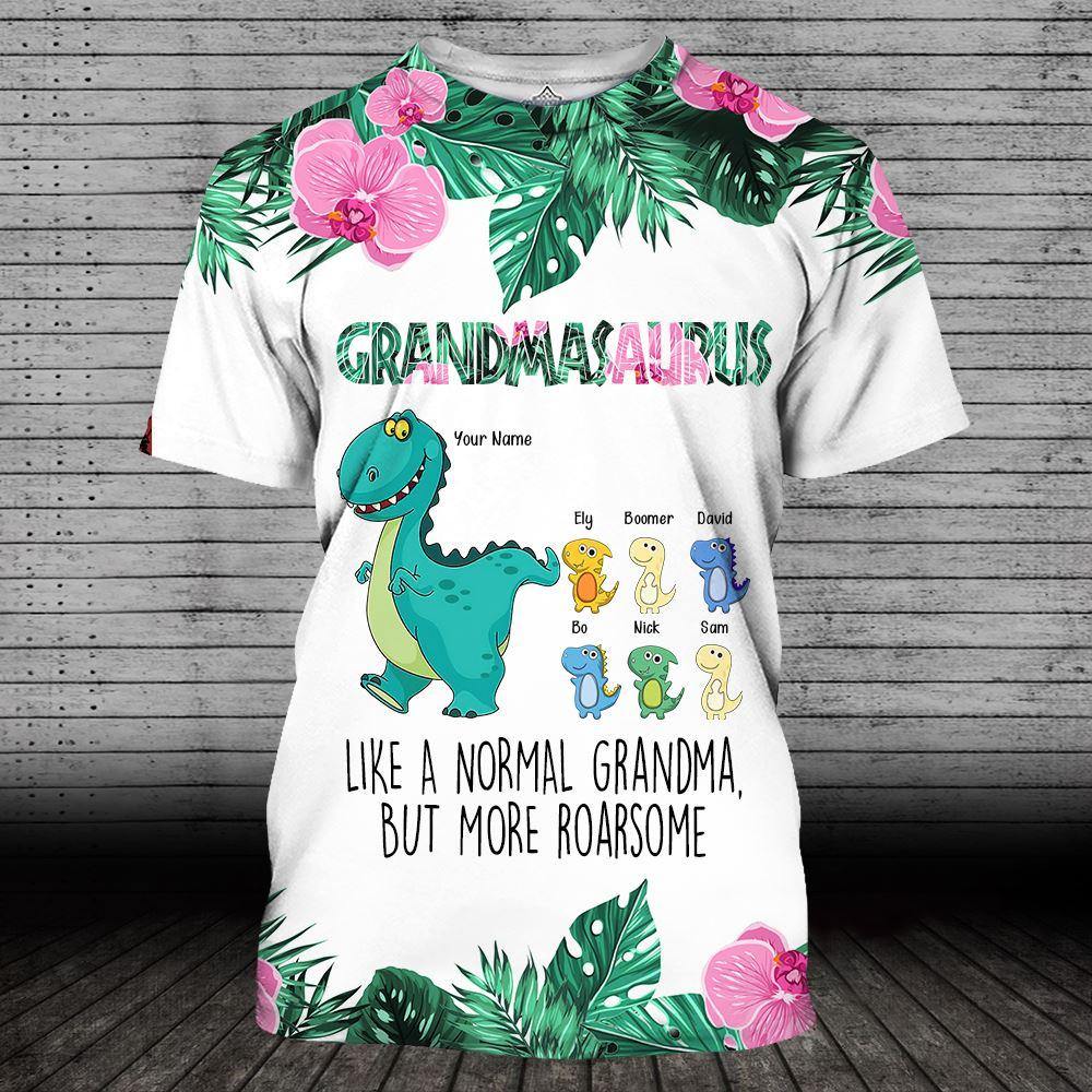 Mother's Day Custom All Over Print Shirt Mamasaurus Like A Normal Mama More Rawr-some Personalized Gift - PERSONAL84