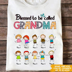 Mother's Day Custom T Shirt Blessed To Be Called Grandma Personalized Gift - PERSONAL84