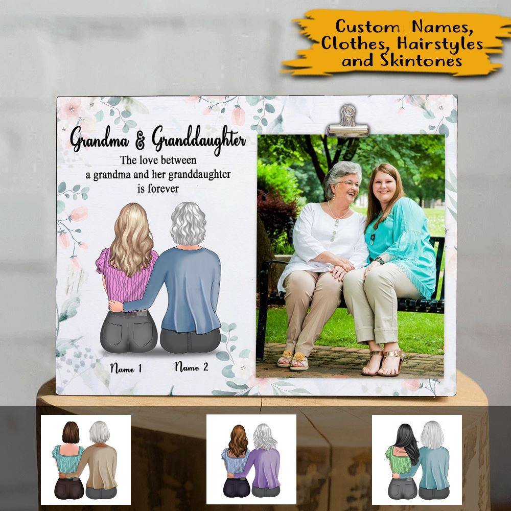 Mother's Day Grandma Custom Photo Frame The Love Between A Grandma And Her Granddaughter Is Forever Personalized Gift - PERSONAL84