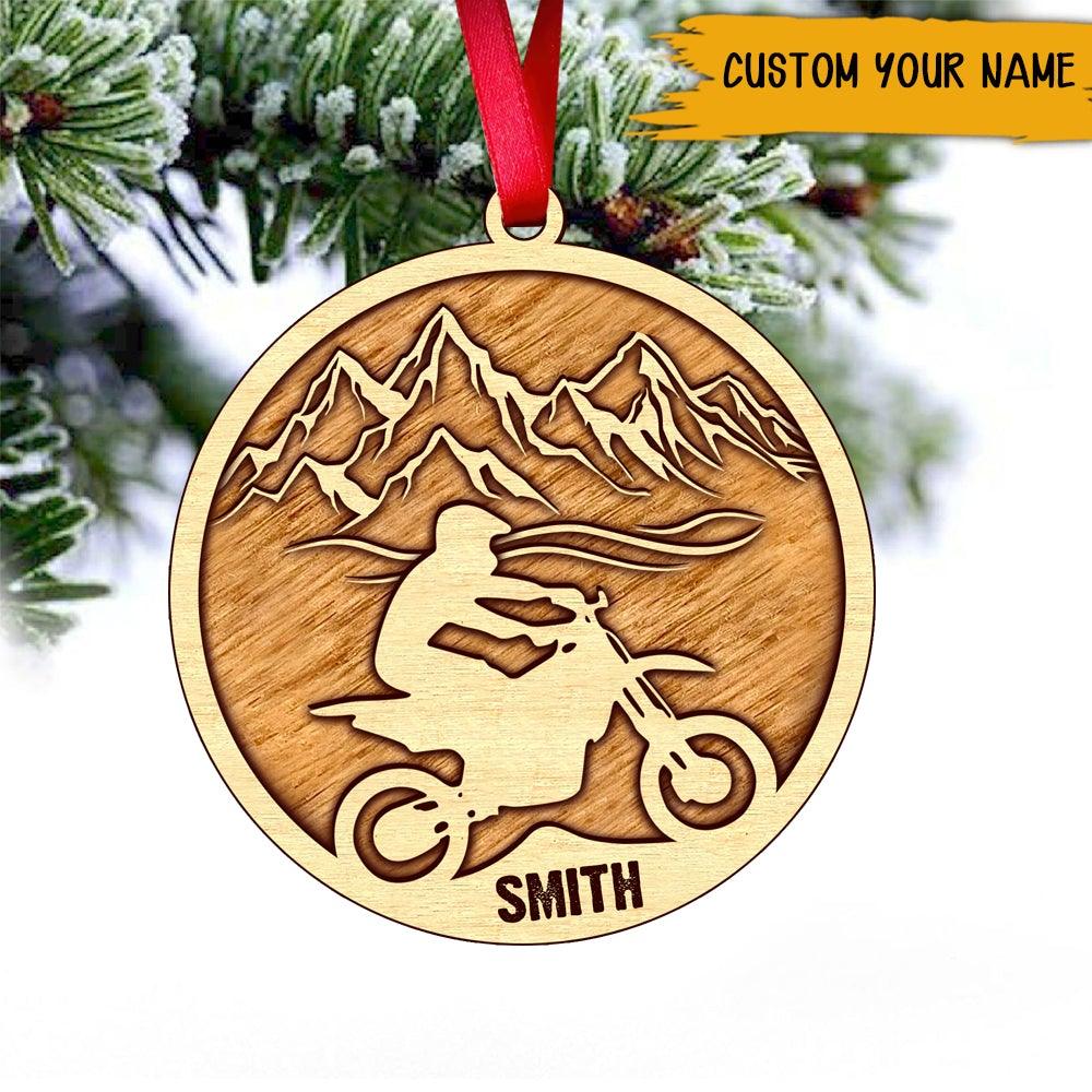 Motorcorss Custom Shape Ornament 2021 Name Personalized Christmas Ornament - PERSONAL84