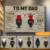 Motorcycle Dad Custom Poster To My Dad It&#39;s Not Easy For A Man To Raise A Child Father&#39;s Day Personalized Gift - PERSONAL84