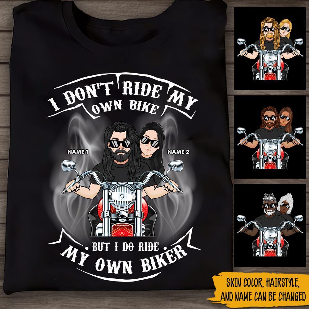 Motorcycle Wife Custom T Shirt I Ride My Own Biker Personalized Gift - PERSONAL84