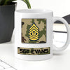 Veteran Custom Mug Division And Rank Personalized Gift
