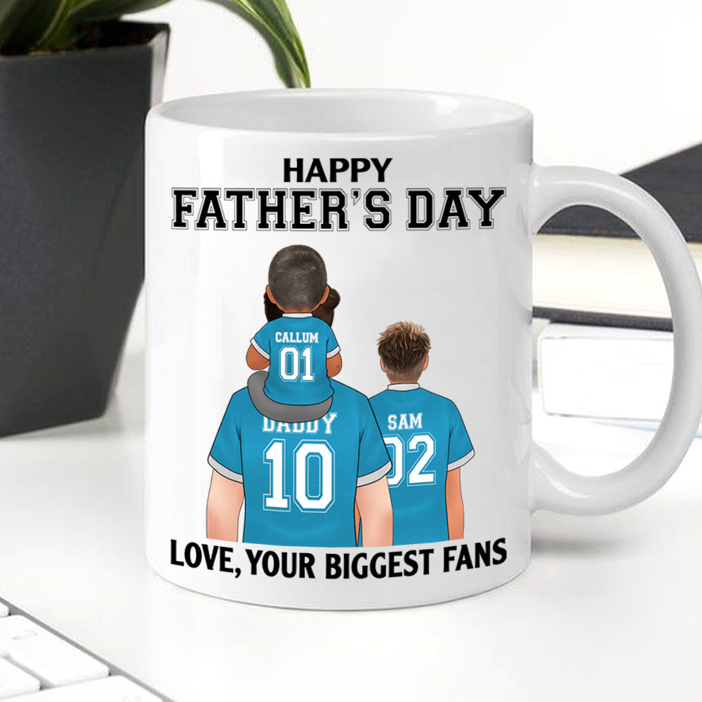 Dad Custom Shirt Happy Father's Day Love Your Biggest Fan Personalized Gift