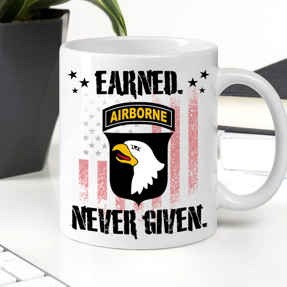 Veteran Custom Mug Earned Never Given Personalized Gift