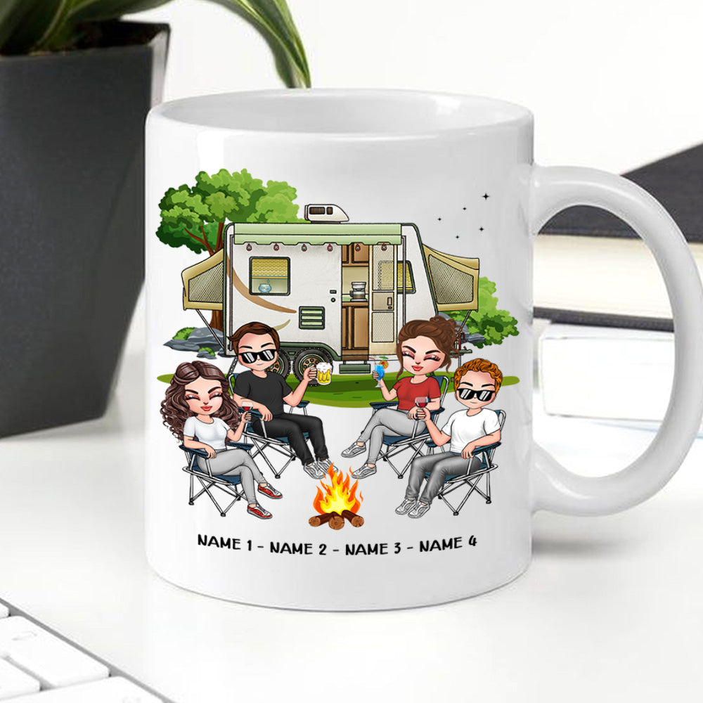 Camping Custom Mug Camping Crew Fires Friends Drinks Personalized Best Friend Gift