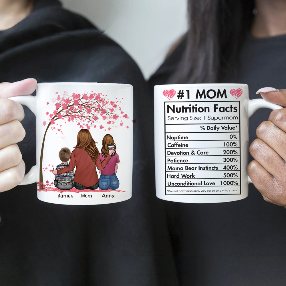 Mom Custom Mug Number 1 Mom Nutrition Facts Personalized Gift