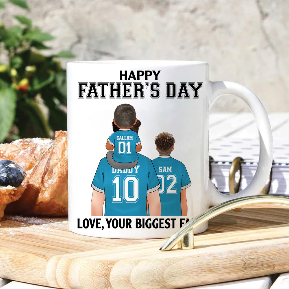 Dad Custom Shirt Happy Father's Day Love Your Biggest Fan Personalized Gift