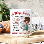 Retired Nurse Custom Mug A Wise Woman Once Said I'm Outta Here Personalized Retirement Gift