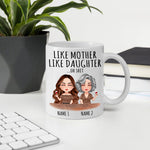 Mother & Daughter Custom Mug Like Mother Like Daughter Oh Shit Funny Personalized Gift