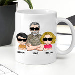 Veteran Custom Mug I'm A Dad Grandpa And A Veteran Nothing Scares Me Personalized Gift