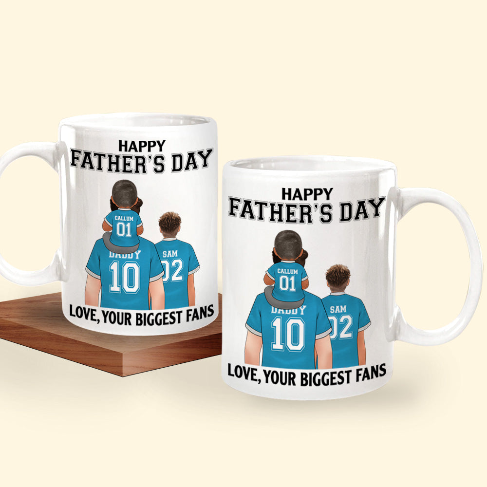Dad Custom Shirt Happy Father's Day Love Your Biggest Fan Personalized Gift