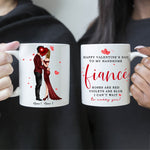 Couple Custom Mug Fiance Can't Wait To Marry You Personalized Valentine's Gift For Her Him