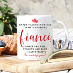 Couple Custom Mug Fiance Can't Wait To Marry You Personalized Valentine's Gift For Her Him