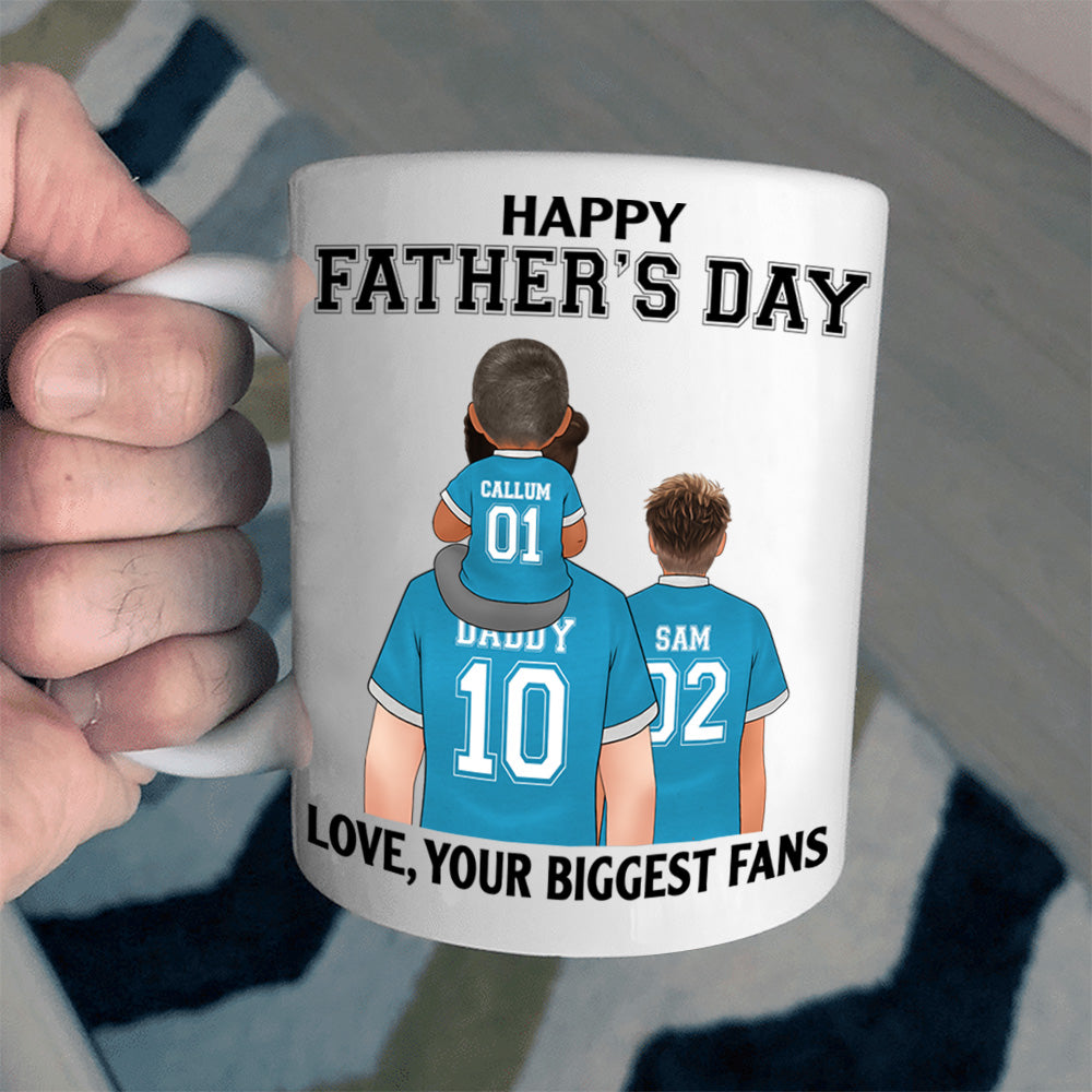 Dad Custom Shirt Happy Father's Day Love Your Biggest Fan Personalized Gift