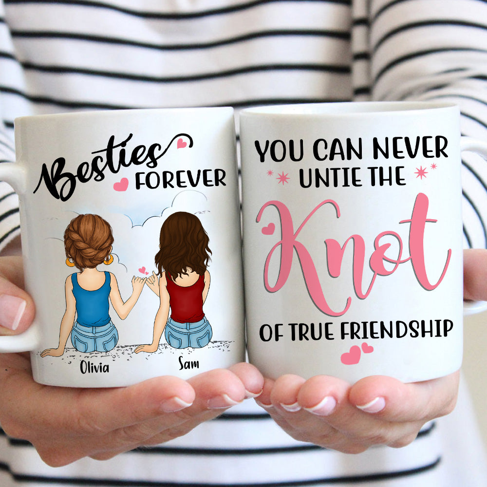 Bestie Custom Tumbler You Can Never Untie The Knot Of True Friendship Personalized Best Friend Gift