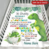 New Dad Gift Custom Blanket Mommy Told Me You&#39;re Awesome Happy First Father&#39;s Day Personalized Gift - PERSONAL84