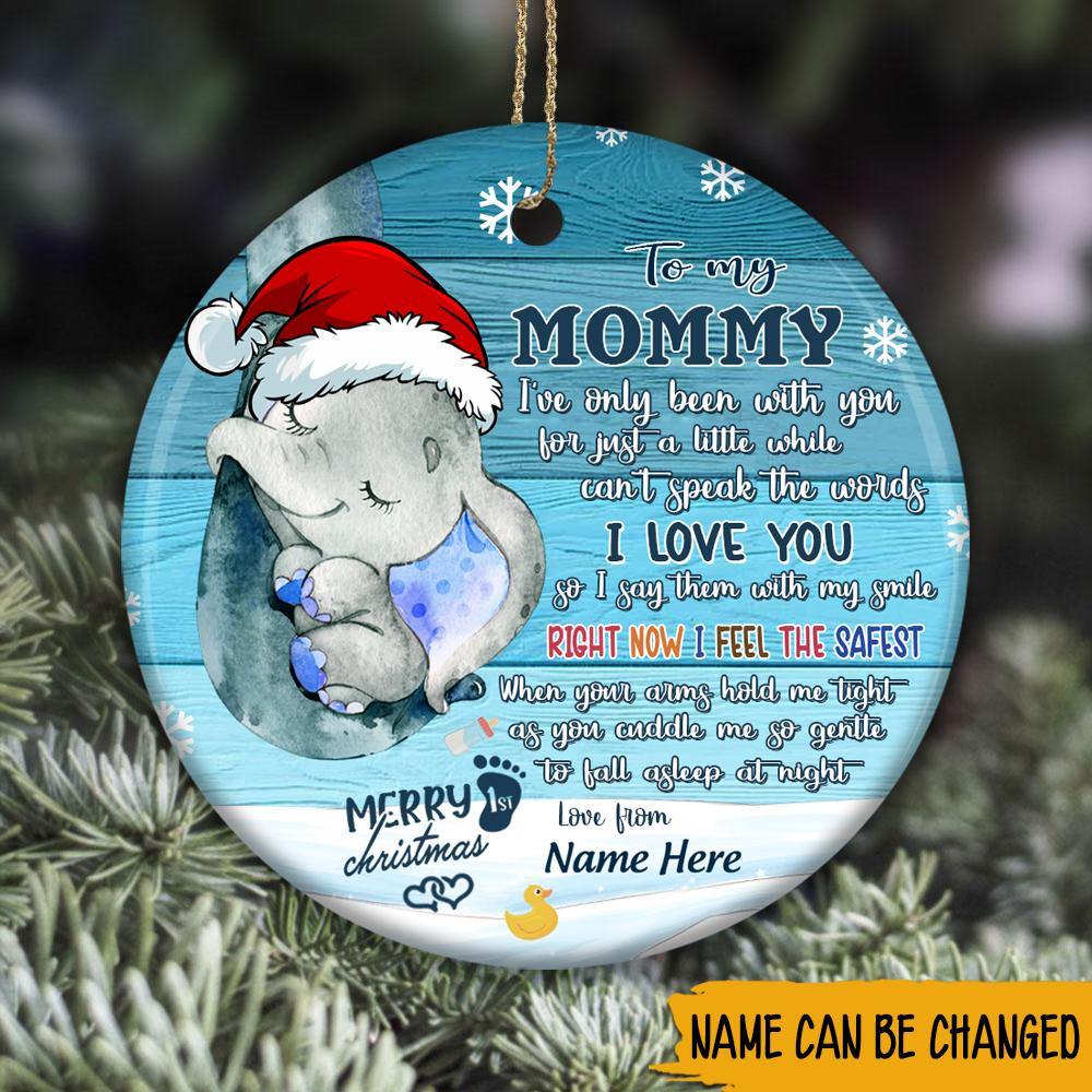 Personalized Mommy I've Only Been With You For Just A Little Merry Christmas  Ornament