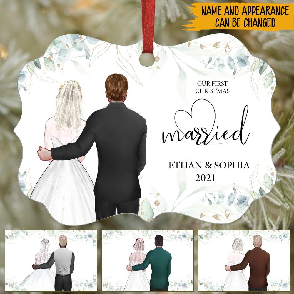Newly Wed Custom Ornament Our First Chistmas Married Personalized Gift For Couple - PERSONAL84