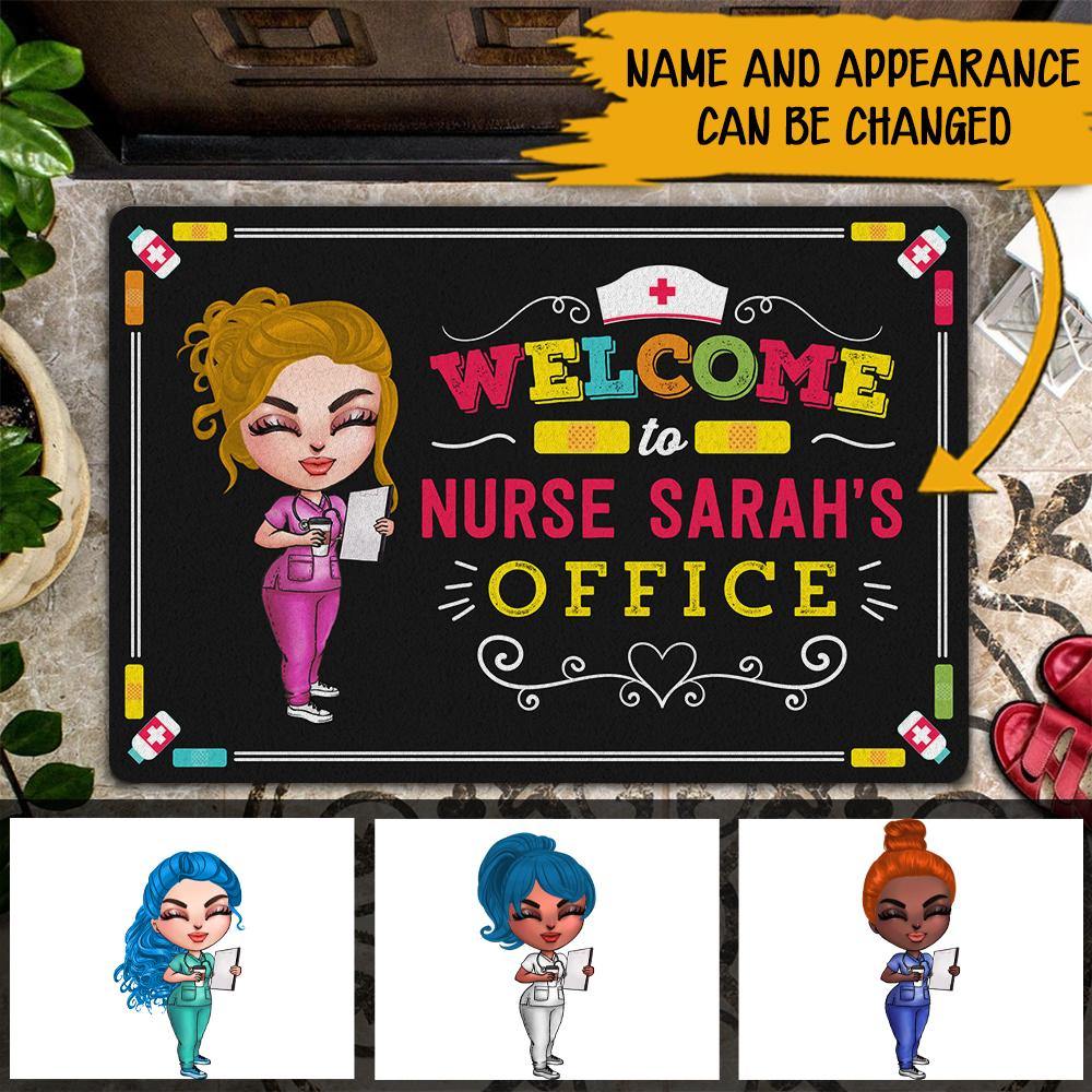 Nurse Custom Doormat Welcome To Nurse Office Personalized Gift - PERSONAL84