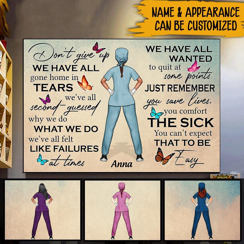 Nurse Custom Poster Don't Give Up Personalized Gift - PERSONAL84