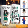 Nurse Custom Tumbler Coffee Scrubs and Rubber Gloves Personalized Gift - PERSONAL84