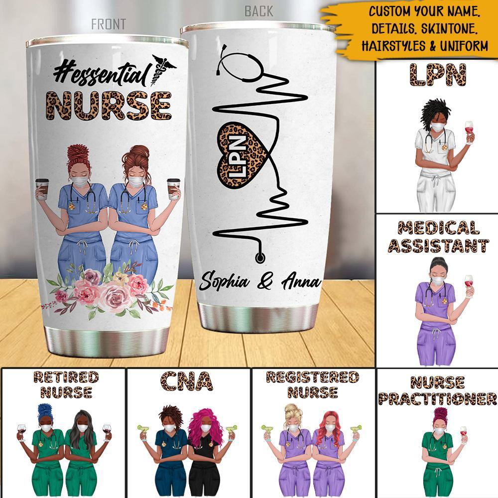 Nurse Custom Tumbler Essential Nurses Personalized Gift - PERSONAL84