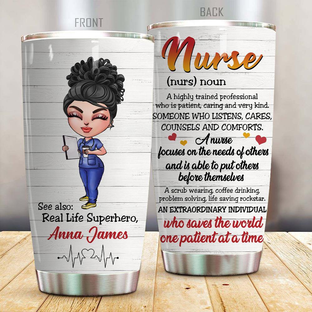 Nurse Custom Tumbler Nurse Definition Personalized Gift - PERSONAL84